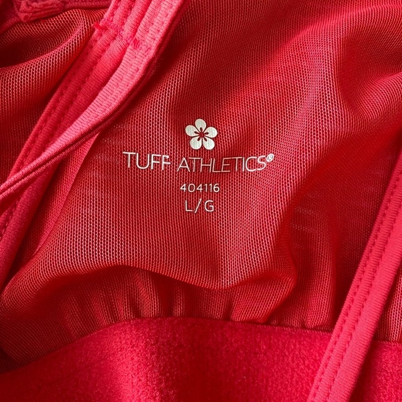 Tuff Athletics Women's Pink White Stripes Activewear Tank Top Spaghetti Straps L - Picture 5 of 11